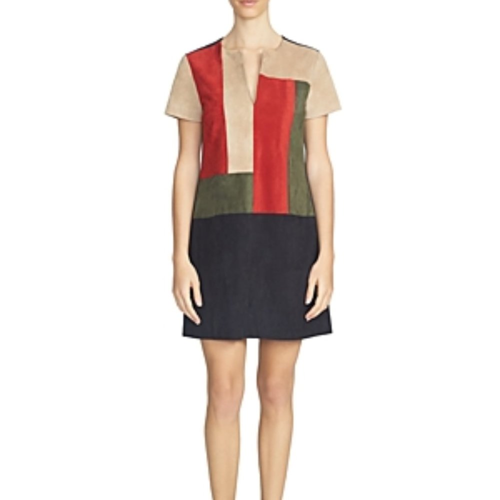 "Cabin Fever" color block dress by 1.STATE
